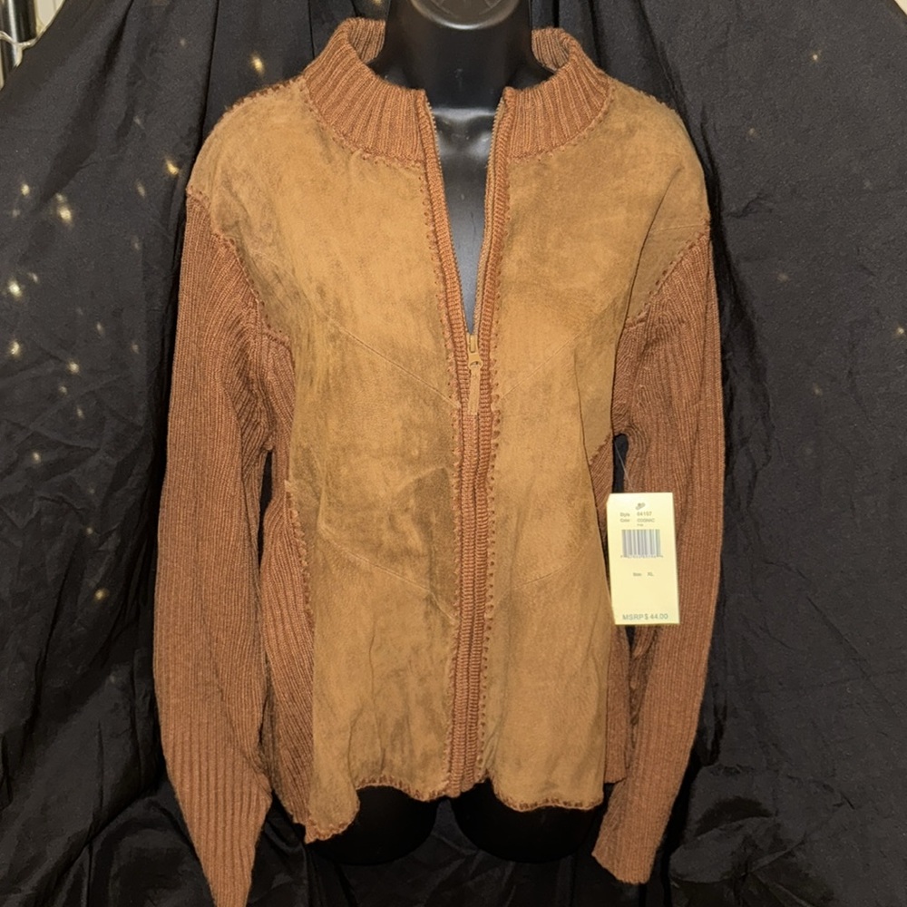 Brand New Brown Teddy Jacket with Soft Velvety Texture